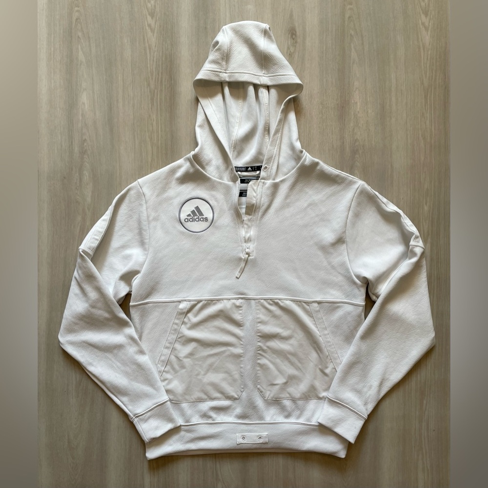 Adidas White Special Edition Zero Dip Dye Pullover 1/2 Zip Sz Small